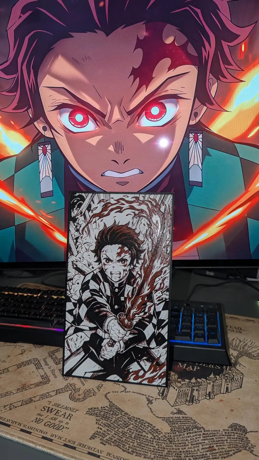 Cuadro 3D Demon Slayer de Tanjiro Kamado.
