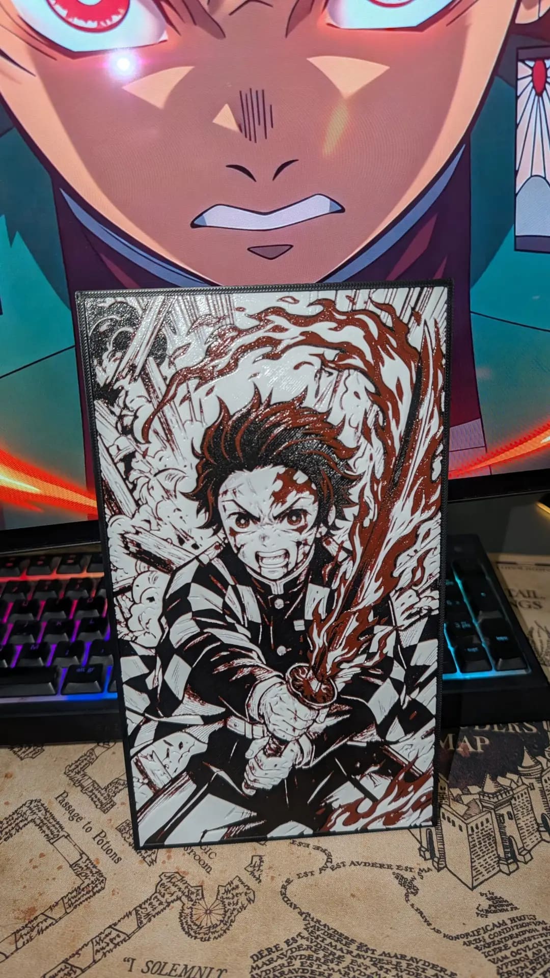 Cuadro 3D Demon Slayer de Tanjiro Kamado.