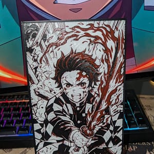 Cuadro 3D Demon Slayer de Tanjiro Kamado.